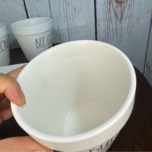 RAE DUN 4 piece set ceramics planters 3 planters and a tray perfect for herbs - Picture 8 of 16